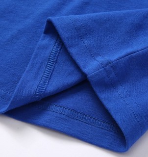 Balabala 巴拉巴拉 男童纯棉圆领长袖T恤 8500 蓝色 130cm