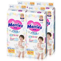 Merries 妙而舒 婴儿纸尿裤 XL 44片 4包装 *4件