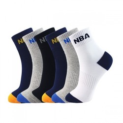 NBA NBA4SS6019M-C 男士休闲中筒运动袜 6双装 升级款