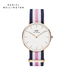 Daniel Wellington 丹尼尔惠灵顿 尼龙表带超薄女士石英表 36mm