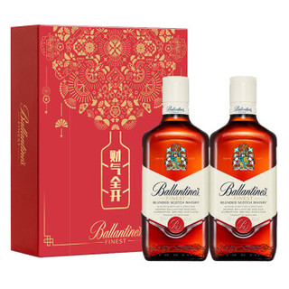 百龄坛（Ballantine’s）洋酒 特醇 苏格兰 威士忌 500ml 双瓶 礼盒装 *2件