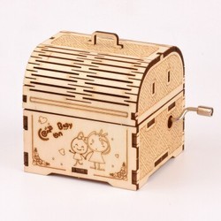 哦咯  3d立体木制拼装古典音乐盒