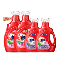 OMO 奥妙 全自动系列 3合1洗衣液套装 2kg*2瓶+1kg*2瓶 怡神薰衣草+淡雅樱花