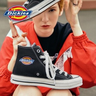 Dickies 帝客 女士高帮系带帆布鞋193W50LXS25 黑色37