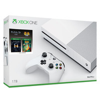 微软（Microsoft）国行Xbox One S 1TB 限量套装 光环：士官长合集 + 雷曼传奇