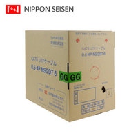 日线（NISSEN） nipponseisen正品日线六类非屏蔽千兆网线纯铜彩色监控机房 草绿色(GG) 100米装