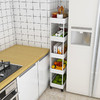 厨房冰箱夹缝隙边角收纳置物架落地多层可移动蔬菜侧边窄缝小推车