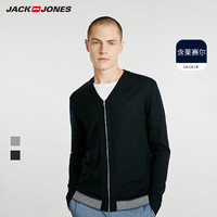 JackJones 杰克琼斯 218324503 男士宽松休闲拉链针织毛衣