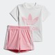 adidas 阿迪达斯 三叶草 SHORT TEE SET FI8318 儿童短袖运动套装