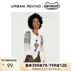 UR秋季女装渐变拼色V领针织外套WE38S9DE2001 *2件