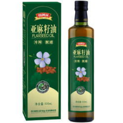 思其味 亚麻籽油500ml 一级冷榨食用油胡麻油月子油食用油 *4件