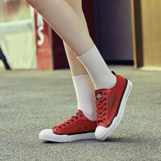 女鞋帆布鞋女低帮2021新款舒适简约耐穿 37 红色