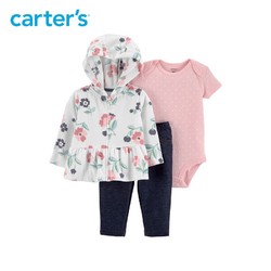 Carter's 孩特  宝宝连体衣爬服连帽外套长裤3件套 