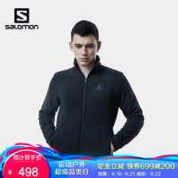 【20秋季尚新】萨洛蒙(Salomon)男子运动休闲新款保暖立领外套茄克RADIANT FZ M 黑色C13659 M