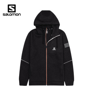 【20秋季尚新】萨洛蒙（Salomon)情侣款休闲针织软壳外套CN SIGHT HOODIE 【男】黑色207013 M