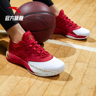 安踏 ANTA 官方旗舰篮球鞋男戈登海沃德GH1初代新款低帮实战球鞋中国红新年战靴 大红/安踏白-7 8.5(男42)
