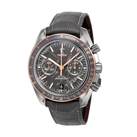 omega欧米茄超霸18k玫瑰金陨石灰机械男表