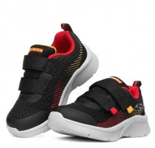 SKECHERS 斯凯奇 BOYS系列 男童休闲运动鞋 97537N 黑色/红色
