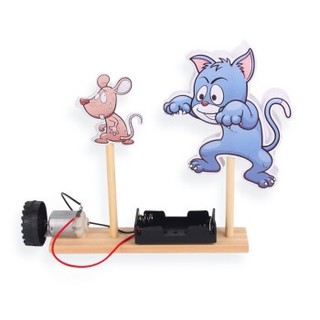 约巢  科技小制作玩具 猫捉老鼠手工实验材料包