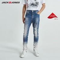 JackJones 杰克琼斯 218332520 男士个性牛仔裤