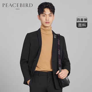 PEACEBIRD 太平鸟 B2BB83251 黑色男士时尚西装