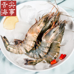 舌尖海事 越南黑虎虾草虾 净重600g *2件