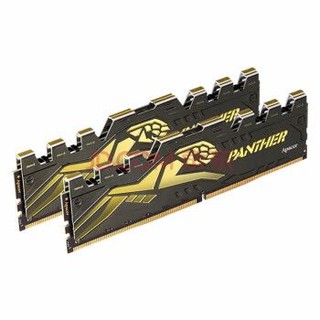 粉丝价：Apacer 宇瞻 16GB(8G×2)套装 DDR4 2666频率 台式机内存条/黑豹系列-呈现游戏精髓 (C16)