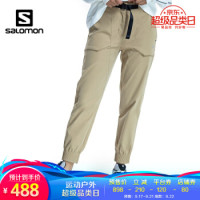 萨洛蒙（Salomon）男女情侣户外舒适休闲 防泼水长裤 BIG POC PANT 卡其色 208019 XL