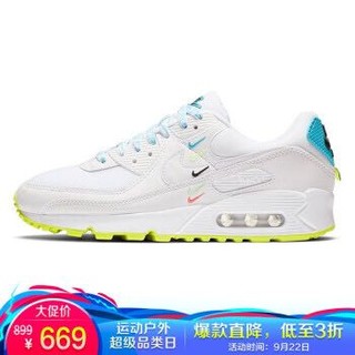 耐克NIKE 女子 休闲鞋 气垫 AIR MAX 90 运动鞋 CK7069-100白色37.5码