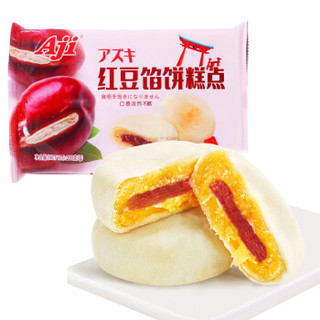 Aji 饼干蛋糕 零食点心 红豆味 馅饼糕点 200g /袋 *16件