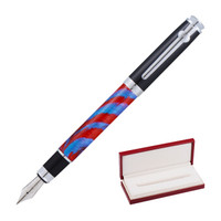DUKE 公爵 达芬奇碳纤系列 钢笔 流光蓝+红 *2件