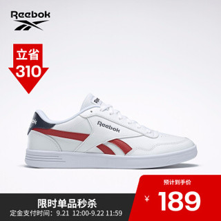 Reebok男子休闲板鞋ROYAL TECHQUE T 低帮百搭小白鞋FV5777 FV5743_白色/红色/藏青色 38.5 *2件