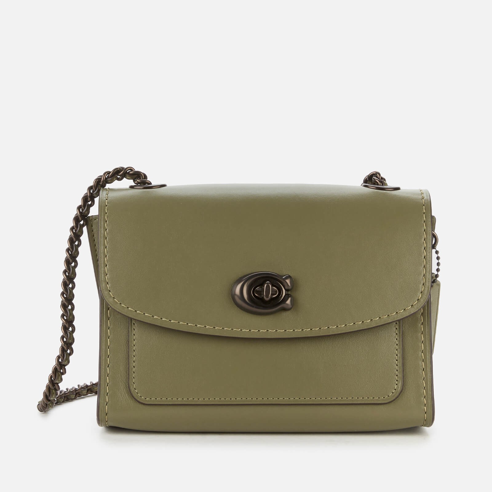 银联返现购coach蔻驰女士parker18系列斜挎包牛油果绿色