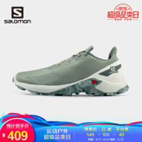 【20秋季尚新】萨洛蒙(Salomon)男款 透气户外时尚越野跑鞋 ALPHACROSS BLAST 灰绿色 410237 UK6.5(40)