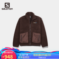【20秋季尚新】萨洛蒙(Salomon)情侣户外休闲冬季抓绒保暖外套FLEECE JKT 棕色C20209 S