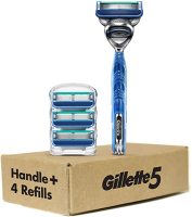 Prime会员：Gillette 吉列 锋隐5 男士剃须刀套组（1刀架+4刀头）