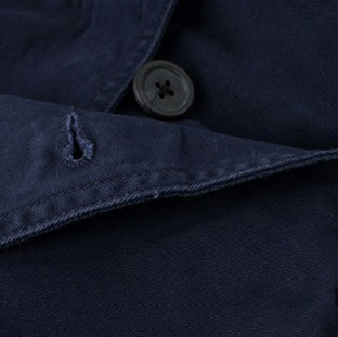 Gap女装时尚通勤外套春232182 女士双排扣中长款系带风衣 L国际版偏大一码 海军蓝