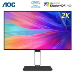 AOC 冠捷 Q27U2 27英寸 IPS显示器(2K、91% P3色域、65W Type-C)