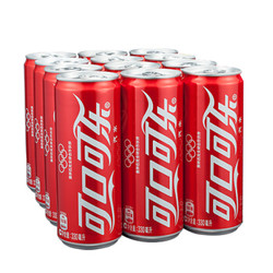 可口可乐（Coca-Cola）摩登罐 330ml*12罐 汽水整箱装