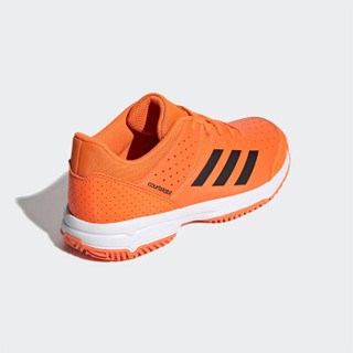 阿迪达斯 Adidas 休闲运动鞋女通用训练跑步鞋羽毛球鞋儿童G28899 橙色 37码(4.5)