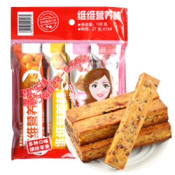 维维营养棒 健身代餐压缩能量棒 饱腹零食饼干混合4口味 27g*4支/袋 *10件