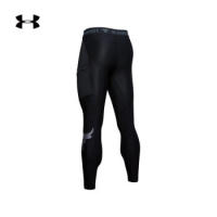 安德玛官方UA Project Rock强森男子运动紧身裤Under Armour1351533 黑色001 L