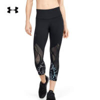 安德玛官方UA RUSH Vent女子运动紧身中裤Under Armour1351718 黑色001 M