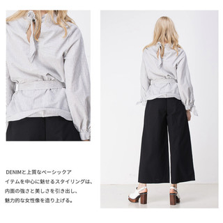 MOUSSY 010BSS30-0430 条纹系带衬衫