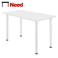 尼德 （Need）亚当系列 简易书桌电脑桌台式电竞桌办公桌 可家用简约写字台会议桌AC2 100*60暖白面白腿