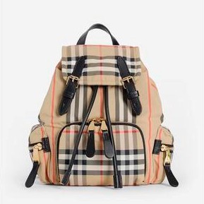 【包邮含税，用码BA10 立减10欧，到手659欧/5272元】BURBERRY 博柏利 女士聚酰胺双肩包 1个 典藏米色 15*13*22cm