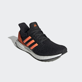 adidas 阿迪达斯 Ultra Boost 4.0 中性跑鞋 EH1423 黑色/警报红荧光 42