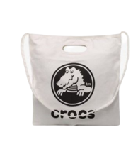 Crocs 卡骆驰 女士单层斜挎帆布单肩包CB02B201177  白色/黑色