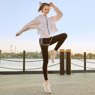 【牛奶丝4件套】瑜伽服套装女健身服四季防晒速干跑步运动套装女 M 白色