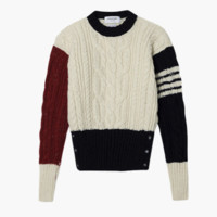 Thom Browne Aran Cable 拼色针织衫